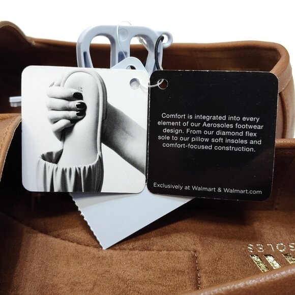 Aerosoles Buckle Loafer Day Drive Moccasin Cognac Flexible Diamond Outsole 11W - Picture 8 of 10